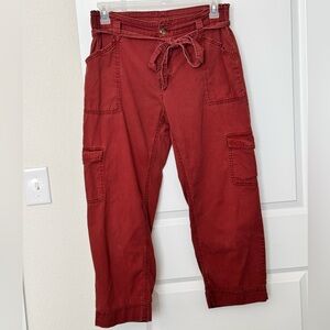 Old Navy High-Rise Tie Belt Cargo Ankle Pants - size M